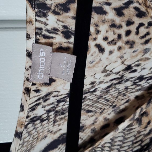 Chico's satin print blouse - Picture 2 of 14